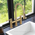 Luxe Oil Rubbed Brass Bridge Waterfall Faucet